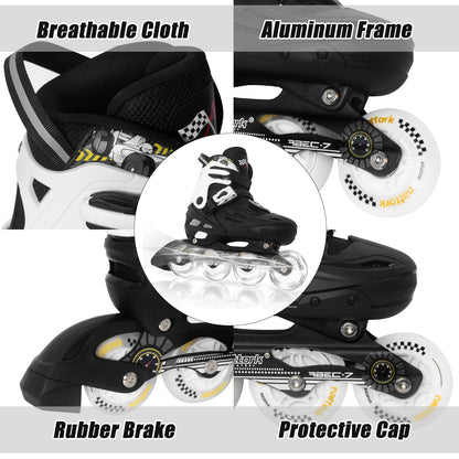 Nattork BLADE RACERS Adjustable Inline Skates - Frost