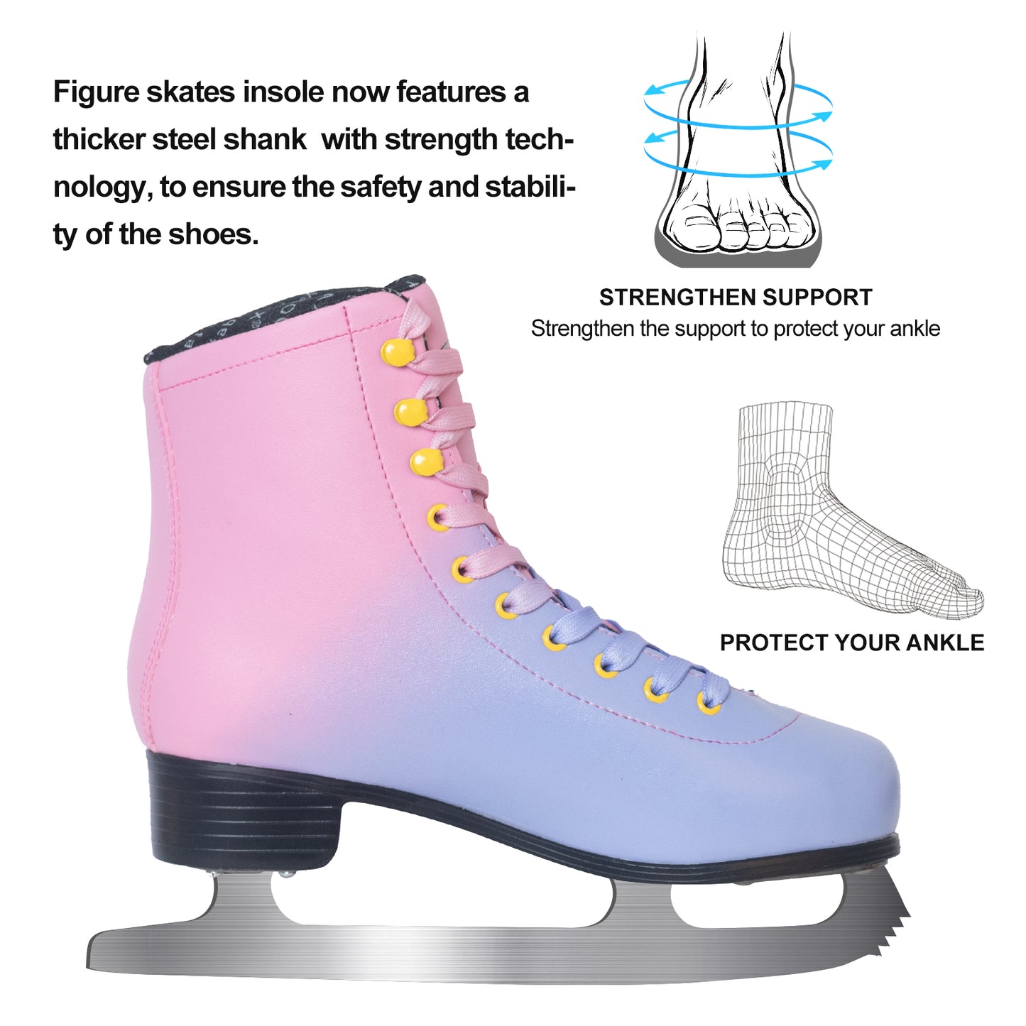 Nattork Ice Skates - Pink Purple