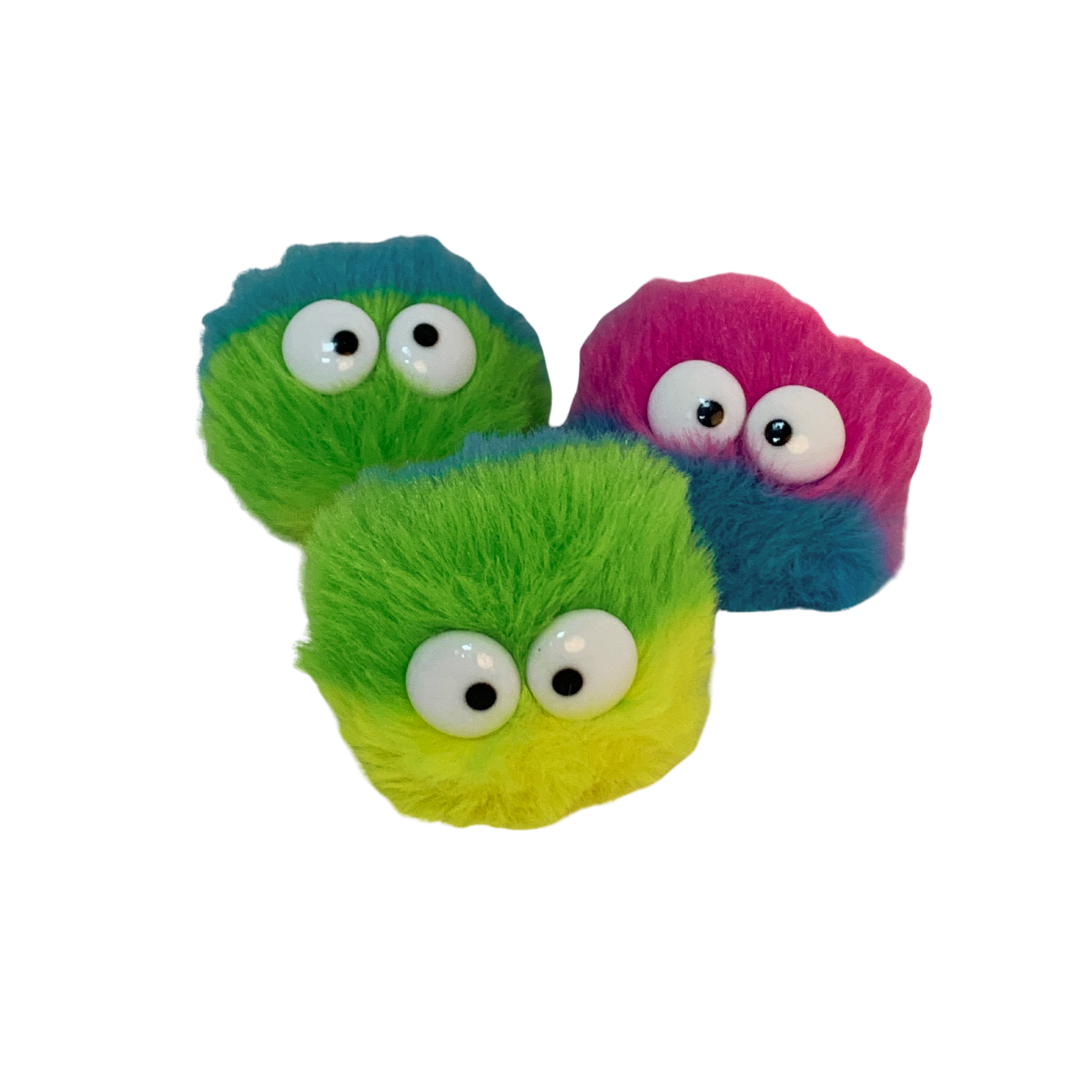 Nattork Fuzzy Eyeball Shoelace Clips