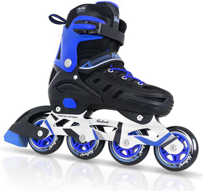 Nattork Adjustable Inline Skates For Kids & Adults - Blue