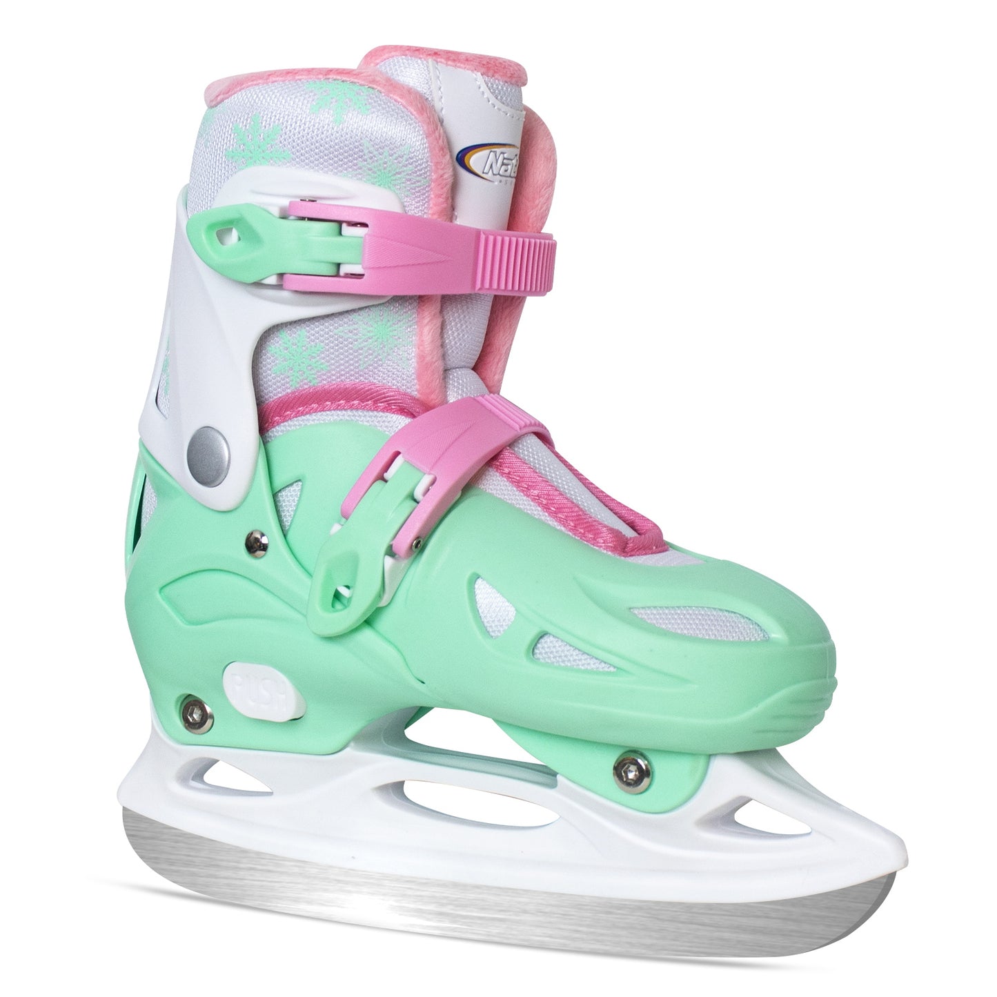 Nattork Adjustable Ice Skates for Kids - Green Snow