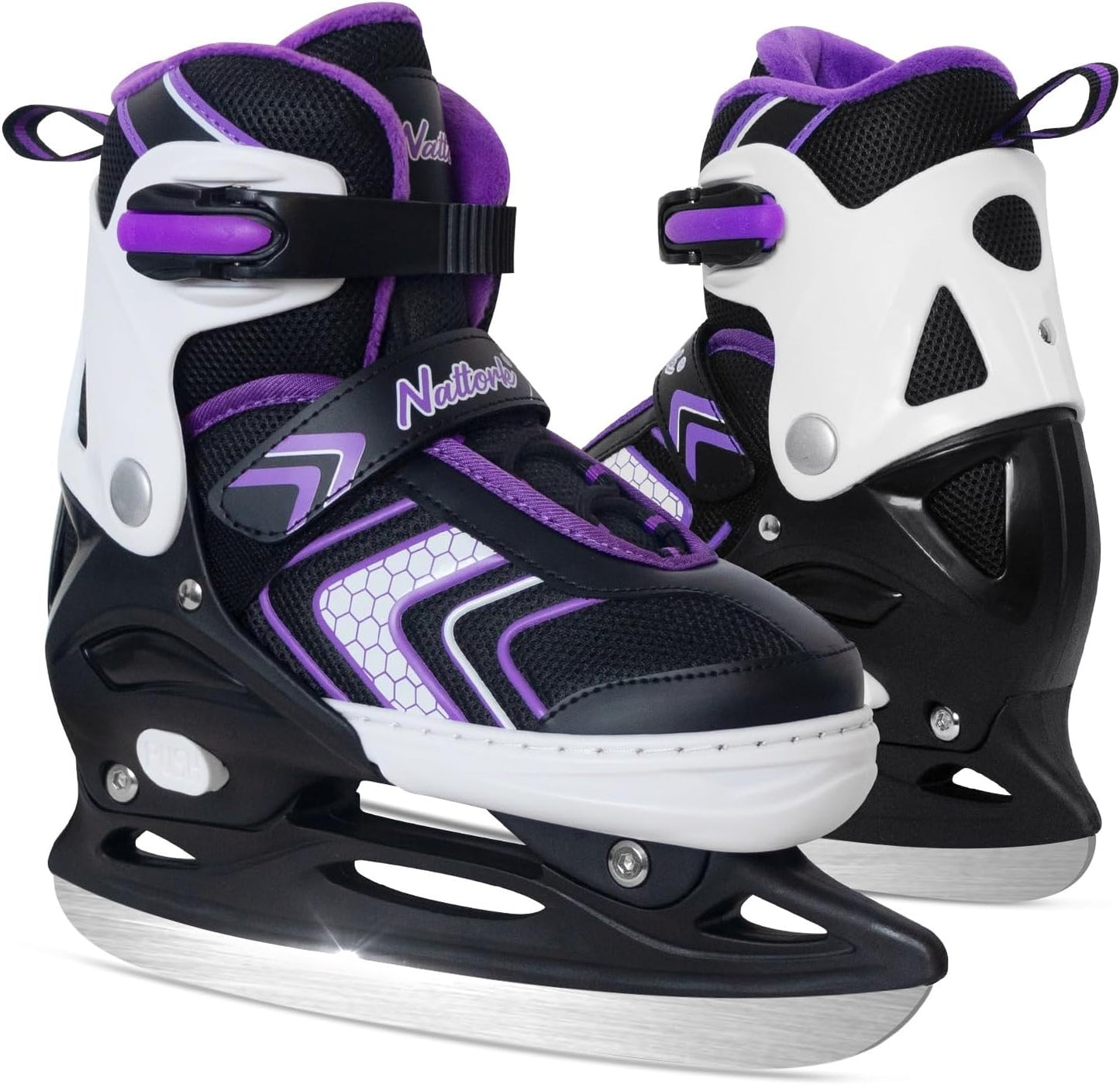 Nattork Adjustable Ice Skates - Purple