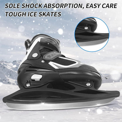 Nattork Adjustable Ice Skates - Black