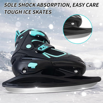 Nattork Adjustable Ice Skates - Teal